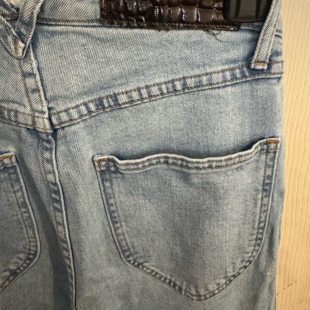 SPRWMN Francoise Light Wash Micro Flare Slim Fit High Rise Jeans Women's 26 - Picture 12 of 16